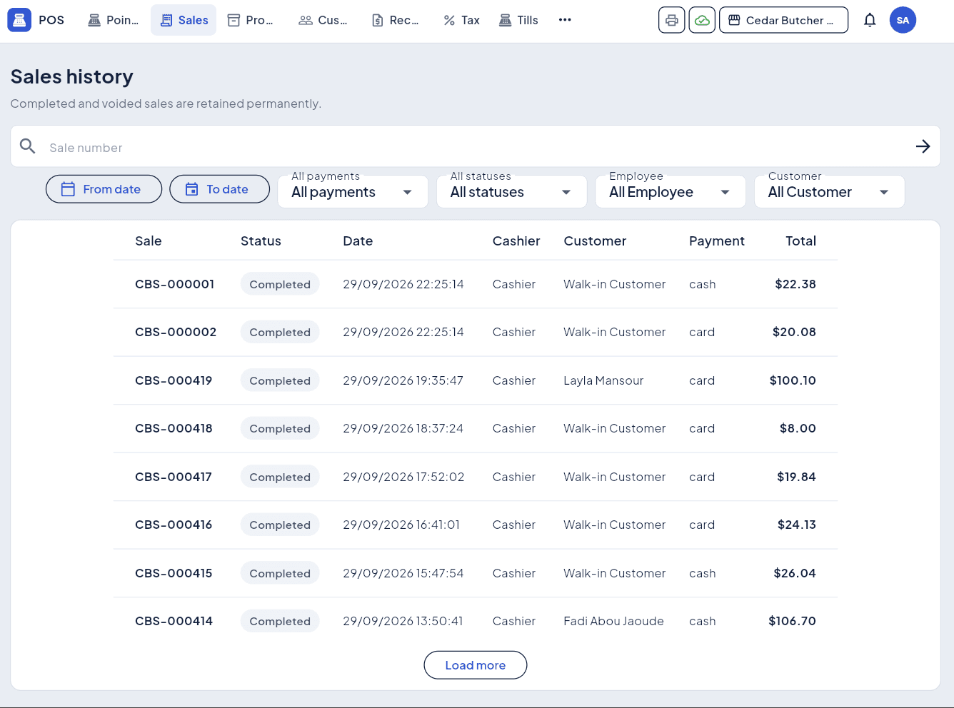 Retail POS screenshot 3